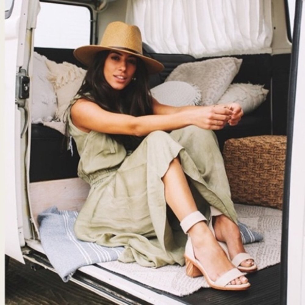 Frye Brielle Charcoal Grey Wooden Ankle Sandals - Picture 7 of 16